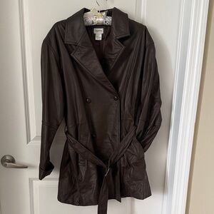 Together Women's Chocolate Brown Trench Coat